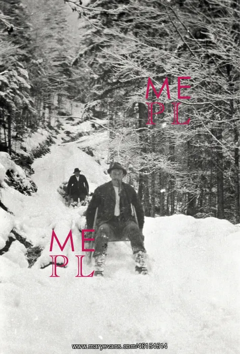 : When transport logs on sled in winter. About 1910 : When transport logs on sled in winter. About 1910