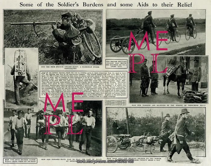 : Transport methods used by soldiers, WW1 : Transport methods used by soldiers, WW1