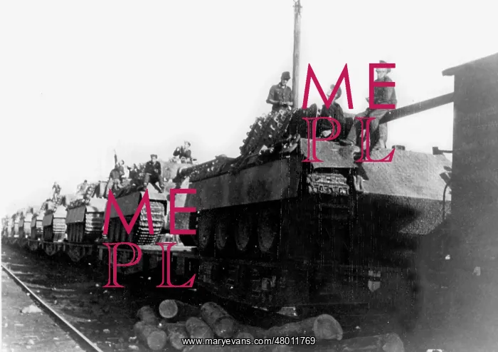: Transport of Panther tanks with the railway : Transport of Panther tanks with the railway