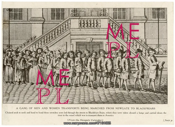 : Transportation to America: chained convicts transported : Transportation to America: chained convicts transported