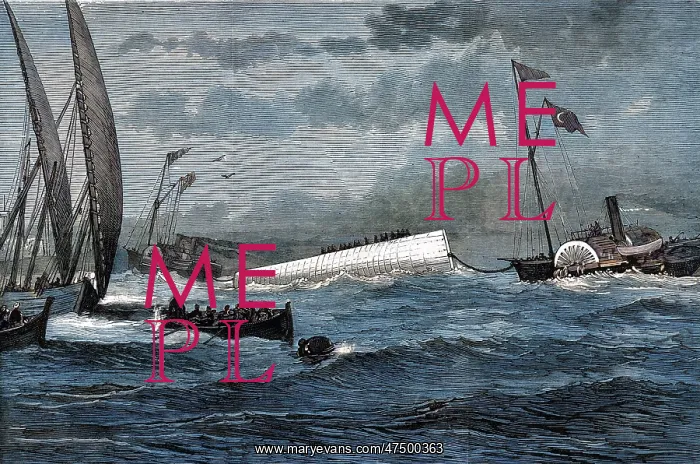 : Transporting the obelisk: Cleopatra's needle at sea, 1877 : Transporting the obelisk: Cleopatra's needle at sea, 1877