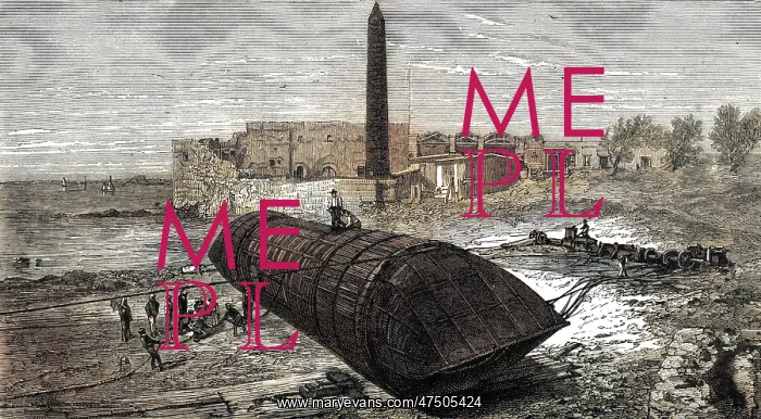 : Transporting the obelisk: embarkation of Cleopatra's needle : Transporting the obelisk: embarkation of Cleopatra's needle