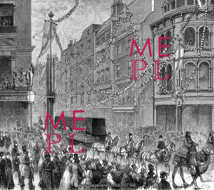 : Transporting the obelisk: procession for Cleopatra's needle : Transporting the obelisk: procession for Cleopatra's needle