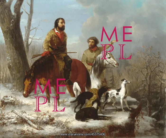 : TRAPPERS, 1855, by two collaborating artists : TRAPPERS, 1855, by two collaborating artists