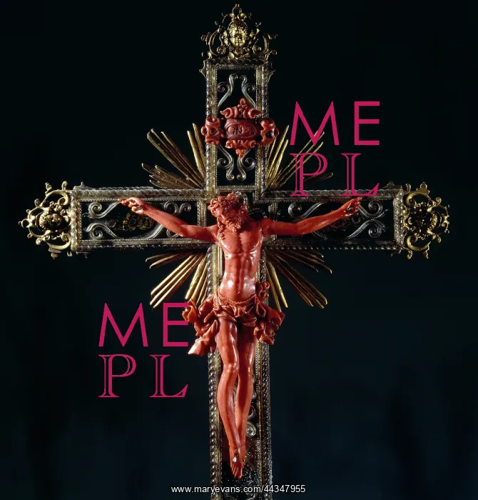 : Trappist crucifix in crystal, gilt : Trappist crucifix in crystal, gilt