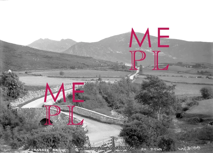 : Trassey Bridge and Slieve Bearnagh, Co. Down : Trassey Bridge and Slieve Bearnagh, Co. Down