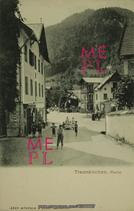 : Traunkirchen. About 1905. Collotype. Photograph : Traunkirchen. About 1905. Collotype. Photograph