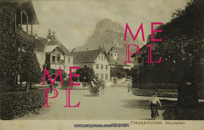 : Traunkirchen. Main square. About 1905. Collotype : Traunkirchen. Main square. About 1905. Collotype