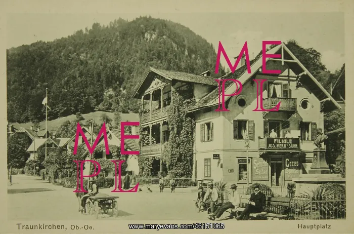 : Traunkirchen. Main square. 1912. Photograph : Traunkirchen. Main square. 1912. Photograph