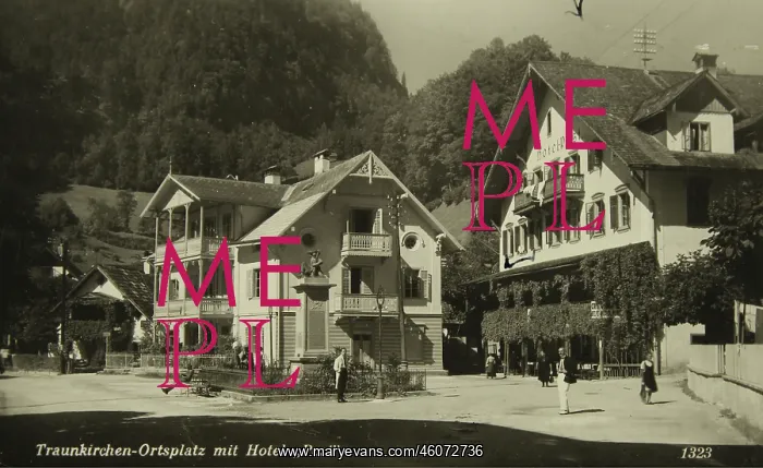 : Traunkirchen. Ortsplatz with Hotel Post. About : Traunkirchen. Ortsplatz with Hotel Post. About
