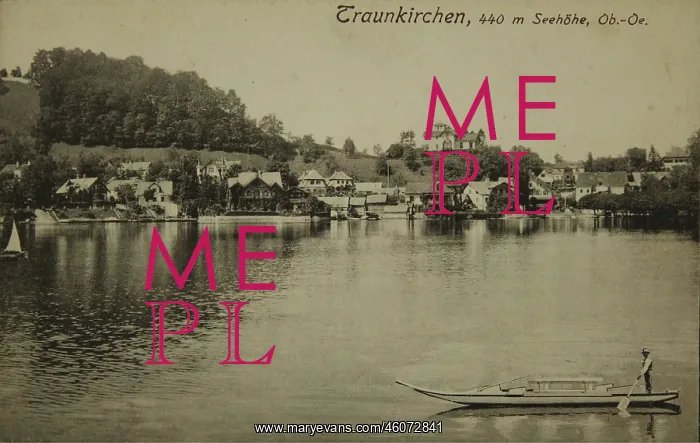 : Traunkirchen. View over the Traunsee to the : Traunkirchen. View over the Traunsee to the