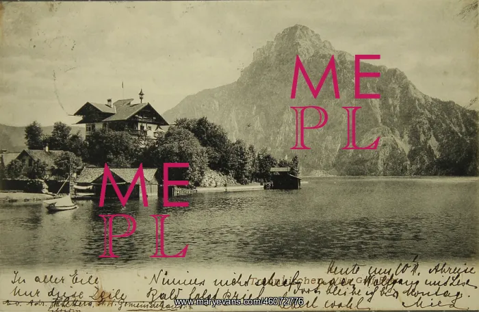 : Traunkirchen. Villa Graf Paar. 1905. Collotype : Traunkirchen. Villa Graf Paar. 1905. Collotype