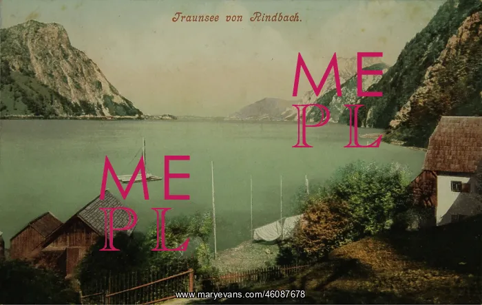  : Traunsee seen from Rindbach [at Ebensee]. 1906