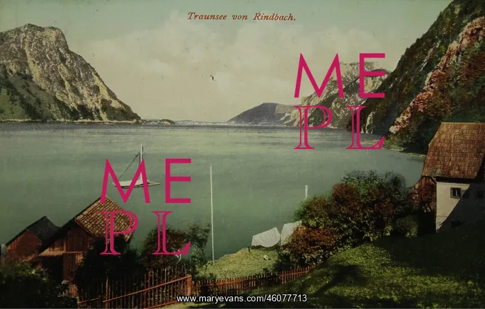 : Traunsee seen from Rindbach (Ebensee). 1906 : Traunsee seen from Rindbach (Ebensee). 1906