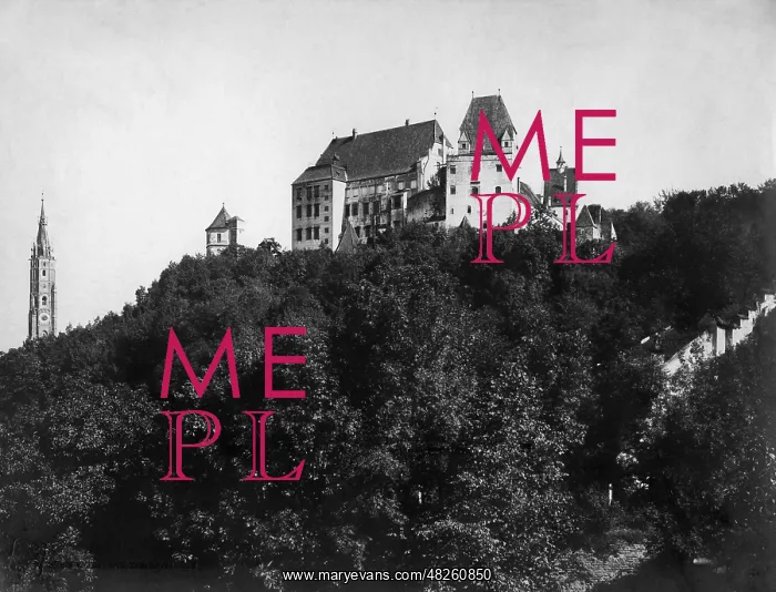 : Trausnitz Castle above Landshut, around 1900 : Trausnitz Castle above Landshut, around 1900