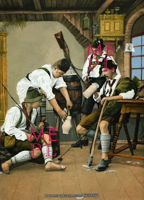 : Traveller resting at an inn : Traveller resting at an inn