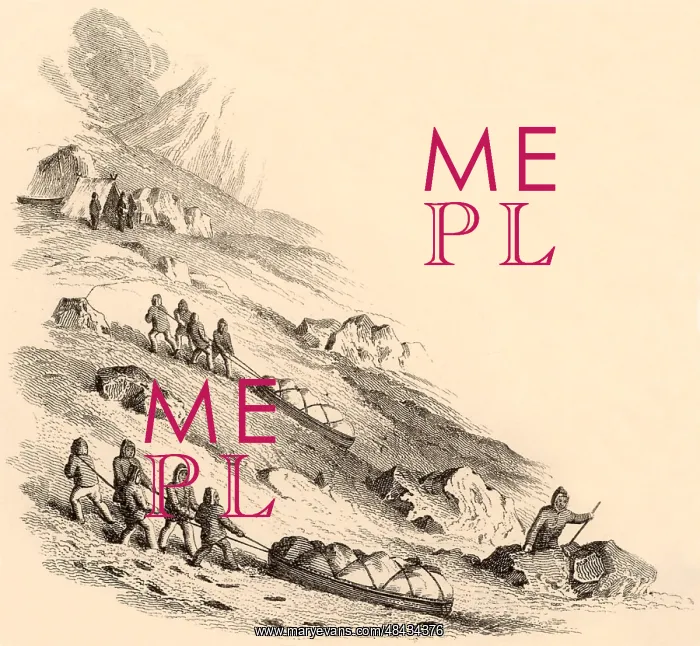 : Travelling by sledge in the Arctic. Engraving : Travelling by sledge in the Arctic. Engraving