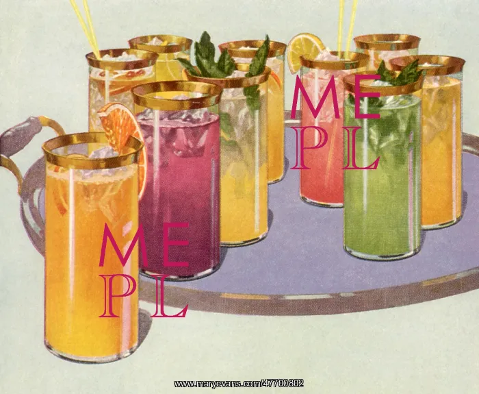 : Tray of Juice Drinks : Tray of Juice Drinks