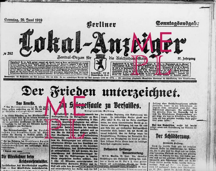 : Treaty of Versailles, 1919 : Treaty of Versailles, 1919