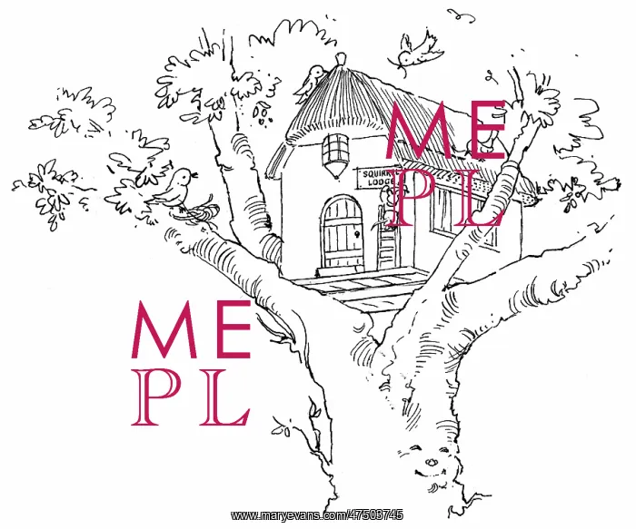 : Tree house with birds and mouse : Tree house with birds and mouse