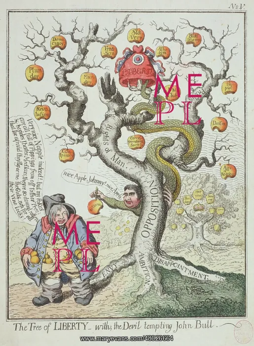 : The tree of Liberty with the Devil tempting John Bull : The tree of Liberty with the Devil tempting John Bull