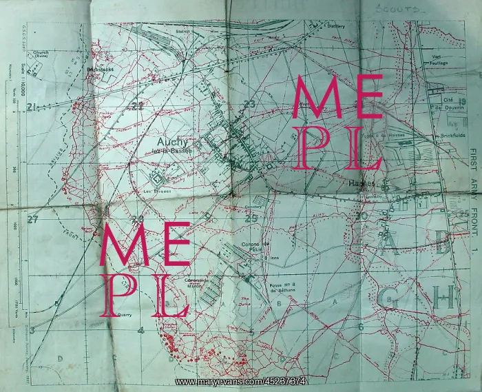 : Trench maps belonging to Sergeant Ernest Blaikley : Trench maps belonging to Sergeant Ernest Blaikley