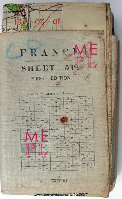 : Trench maps belonging to Sergeant Ernest Blaikley : Trench maps belonging to Sergeant Ernest Blaikley