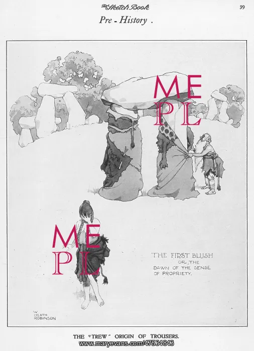 : The Trew Origin of Trousers by W. Heath Robinson : The Trew Origin of Trousers by W. Heath Robinson