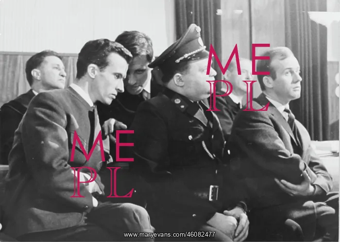 : Trial of the bomber Heinrich Oberlechner (left) : Trial of the bomber Heinrich Oberlechner (left)