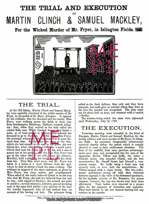 : Trial and execution of Martin Clinch and Samuel Mackley : Trial and execution of Martin Clinch and Samuel Mackley
