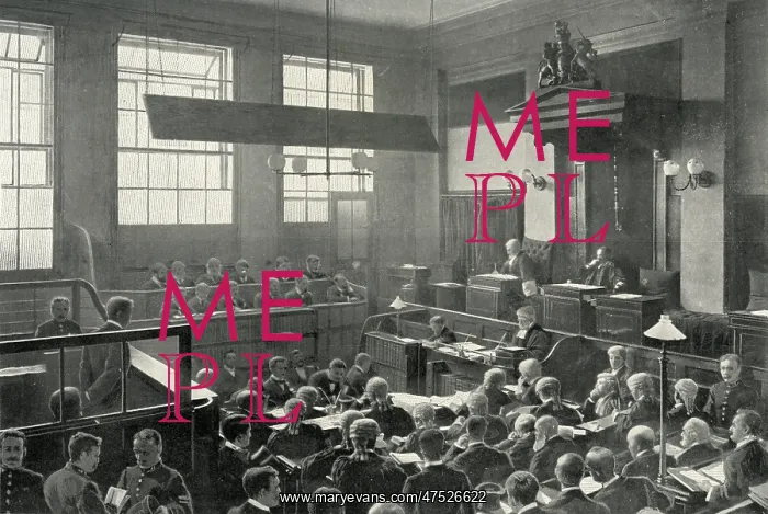 : Trial in progress at the Old Bailey, London : Trial in progress at the Old Bailey, London