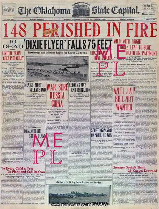: Triangle Shirtwaist fire. 148 Perished ? : Triangle Shirtwaist fire. 148 Perished ?