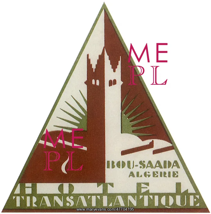 : Triangular Luggage Label from Algeria
