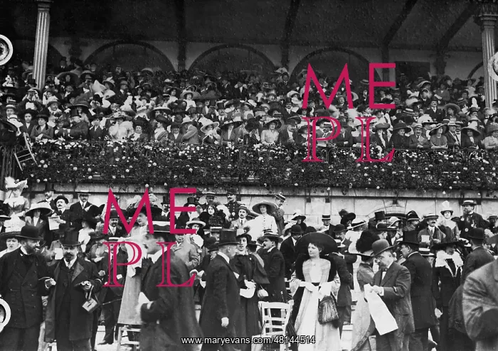 : Tribune of the Longchamp racecourse, 1912 : Tribune of the Longchamp racecourse, 1912