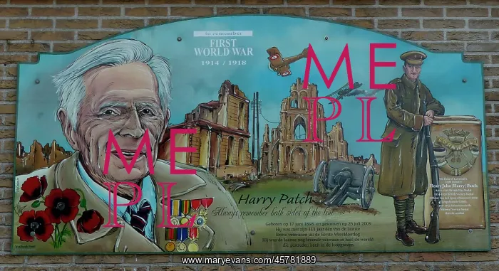 : Tribute to Harry Patch, Carrefour, Langemarck : Tribute to Harry Patch, Carrefour, Langemarck