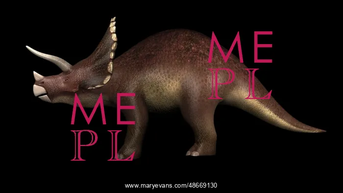 : Triceratops dinosaur, side view : Triceratops dinosaur, side view