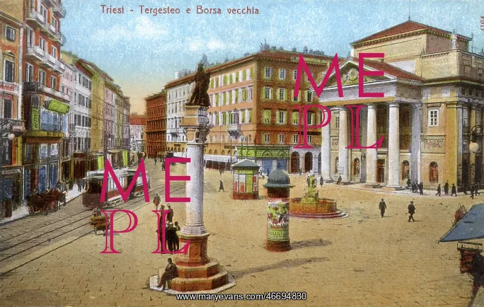 : Trieste, Italy - Tergesteo and the Old Stock Exchange : Trieste, Italy - Tergesteo and the Old Stock Exchange