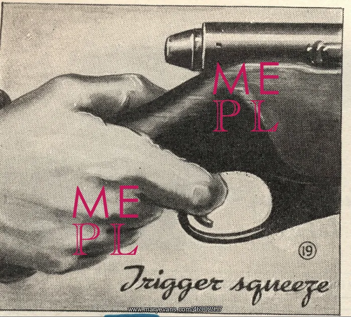 : Trigger squeeze - font and graphic in Popular Mechanics maga : Trigger squeeze - font and graphic in Popular Mechanics maga