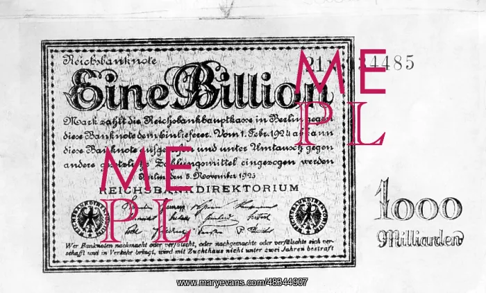 : One trillion Reichsmark, 1923 : One trillion Reichsmark, 1923