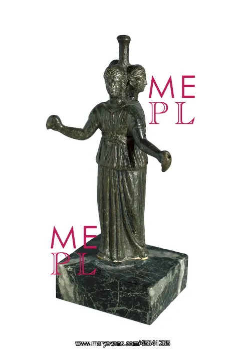 : Triple form of Hecate around a column. Ancient Greek : Triple form of Hecate around a column. Ancient Greek