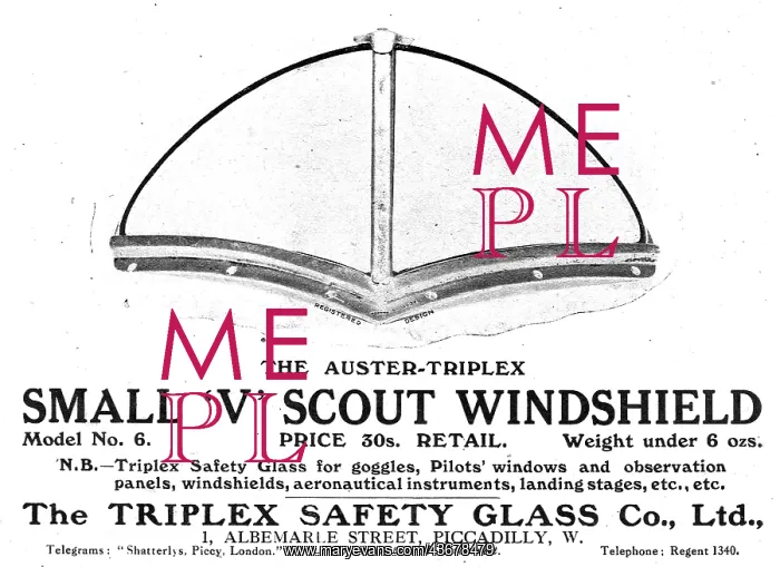 : Triplex Safety Glass Aeroplane Goggles & Windshields : Triplex Safety Glass Aeroplane Goggles & Windshields