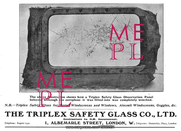 : Triplex Safety Glass Aeroplane Goggles & Windshields : Triplex Safety Glass Aeroplane Goggles & Windshields