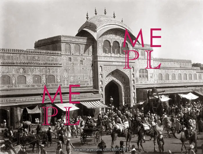  : Tripolia bazaar, Jaipur, India, circa 1890