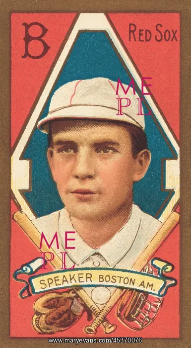 : Tris Speaker, 1911 baseball card, published : Tris Speaker, 1911 baseball card, published