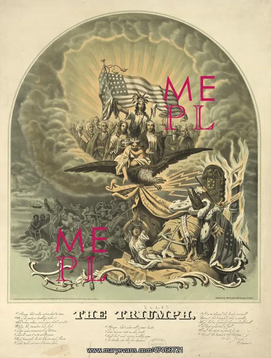 : Triumph. A large, elaborate allegory predicting the triumph of the Union : Triumph. A large, elaborate allegory predicting the triumph of the Union