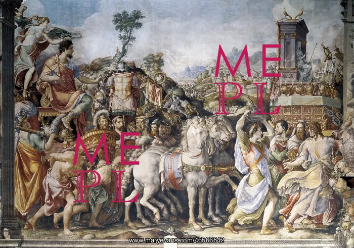: Triumph of Furius Camillus. Renaissance art : Triumph of Furius Camillus. Renaissance art