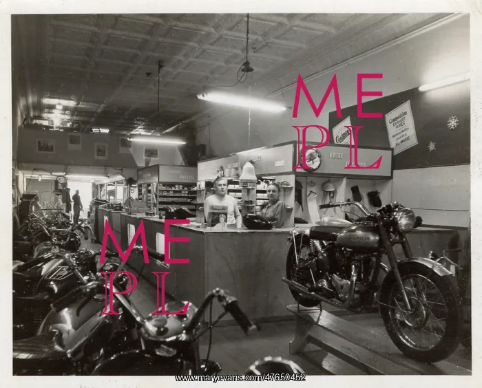 : Triumph motorcycle showroom, Pasadena, California, USA : Triumph motorcycle showroom, Pasadena, California, USA
