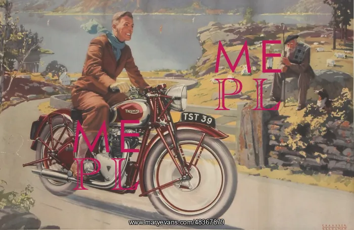 : Triumph motorcyclist in Scotland : Triumph motorcyclist in Scotland