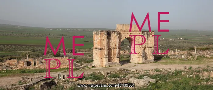 : Triumphal Arch of Caracalla, Volubilis, Meknes-Tafilalet : Triumphal Arch of Caracalla, Volubilis, Meknes-Tafilalet