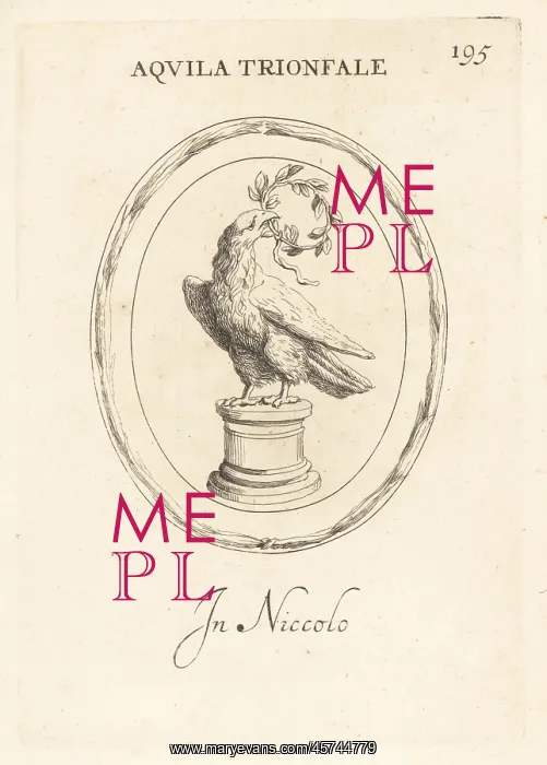 : Triumphal eagle with a laurel wreath : Triumphal eagle with a laurel wreath